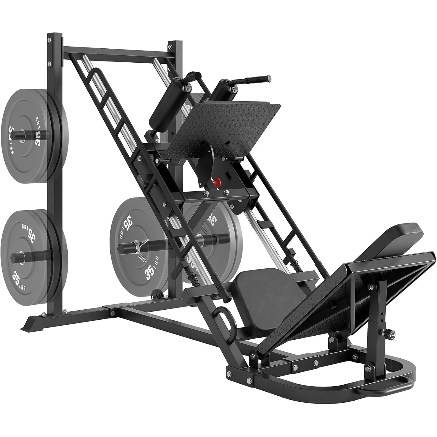 Dripex Leg Press Machine – Home Gym Leg Press & Hack Squat Combo, Adjustable, Roller Bearing, 4 Weight Plate Holders for Full Lower Body Workout