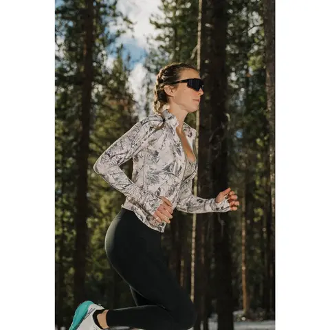 Colorado Fleece Zip Jacket - Pink Camo - High Compression Support with Fleece Lining