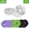 Precision Rings Aim Boost Kit for PlayStation 5 (PS5) & PlayStation 4 (PS4) Controllers - Purple-Black Rubber Performance Soft Thumbsticks, Plastic Crystal Silicone Console Accessories