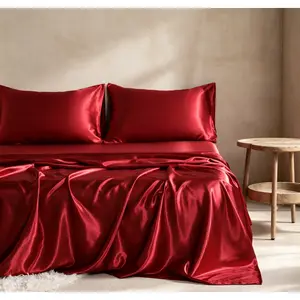 NTBAY 3/4 Piece Satin Bedding Sets - OEKO-TEX Certified, Soft & Cozy, Envelope Closure, Anti-acne, Luxury Silky Sheen, Great Gift for Any Occasion