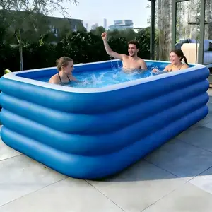 Foldable Portable Multi-Layer Inflatable Pool, Outdoor Family Pool, Durable Thick PVC Material, Ideal for Garden, Backyard, Roof, Summer Fun Gift
