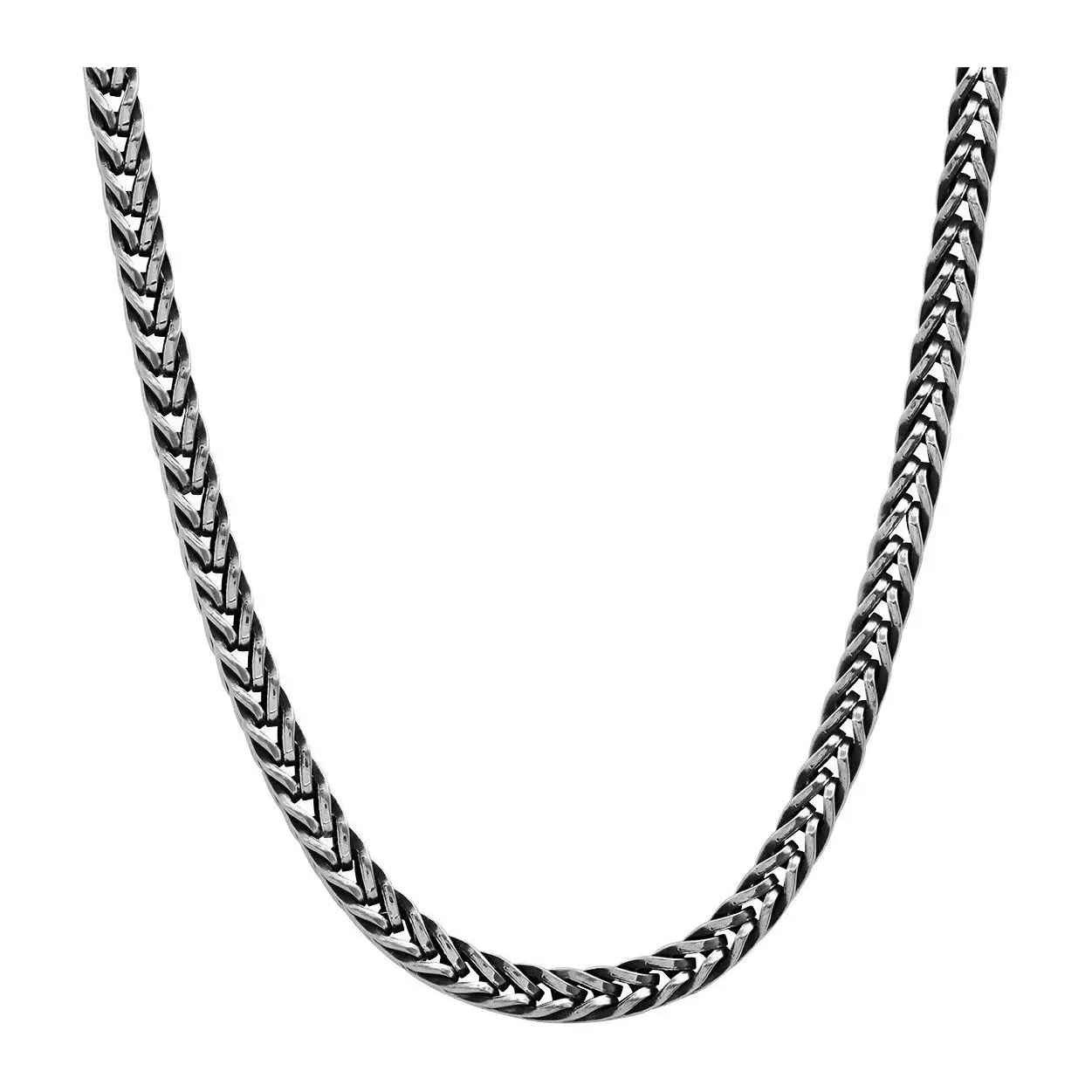 Steel by Design Men's Oxidized Stainless Wh eat Chain Steel by Design Men's Oxidized Stainless Wh eat Chain