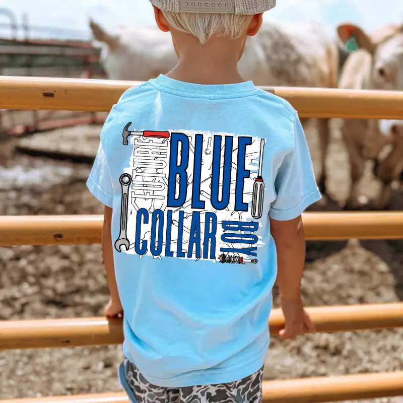Youth and Adult Future Blue Collar Boy shirt,  Youth Casual Wear, Gift For Son And Daughter, youth swear, Toddler graphic tees, family matching shirt, hoilday shirt, youth clothing