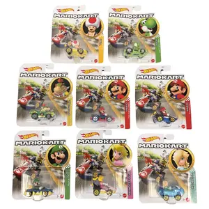 Hot Wheels Mario Set of 8 Die-Cast 1:64 Scale Vehicles, Includes Rosalina, Bowser Jr. and More Fan-Favorite Nintendo Characters