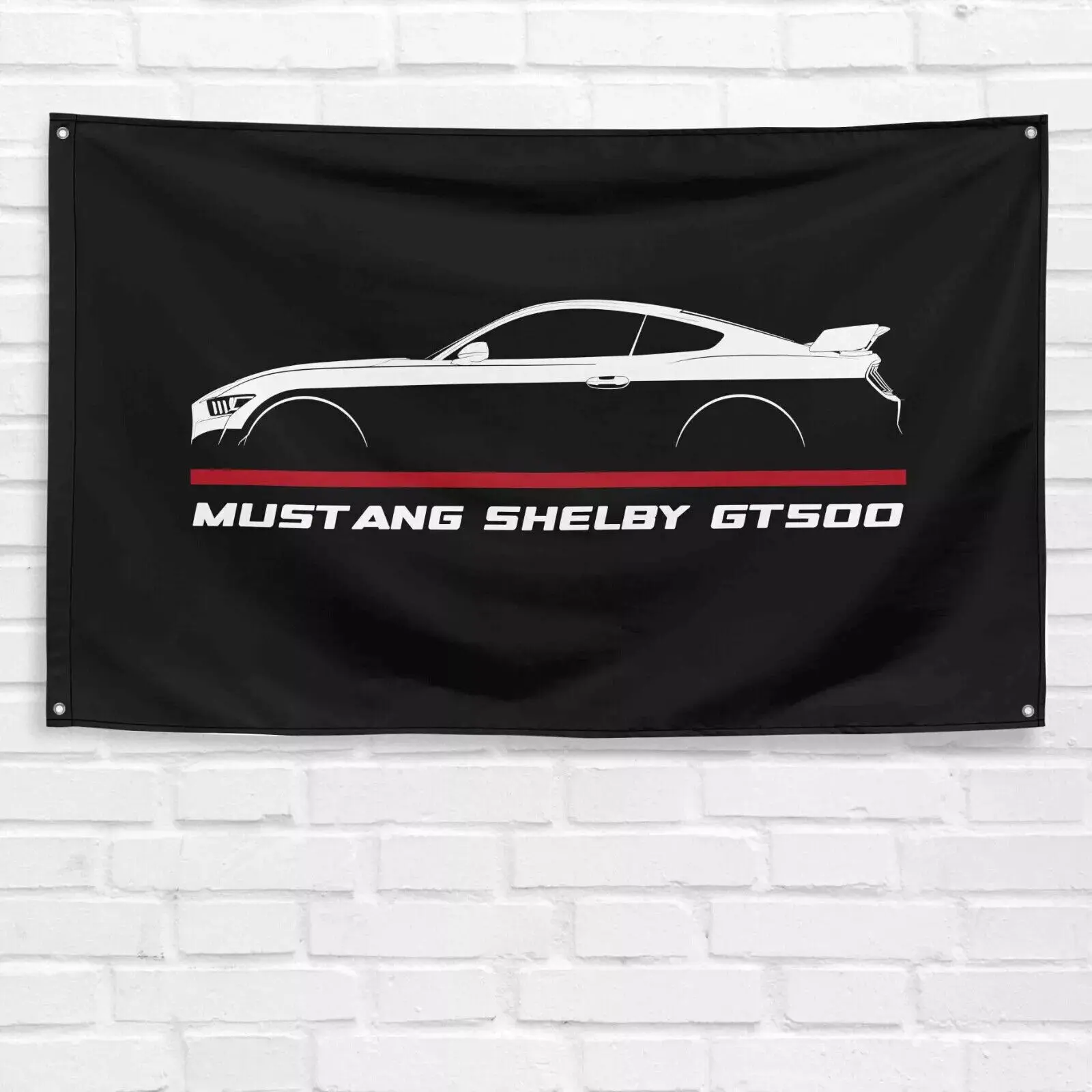 Ford Mustang Shelby GT500 2020-2022 3x5 ft Polyester Flag Banner, Festive & Party Backdrop for Man Cave, Garage, Dads & Car Enthusiasts Birthday Gift