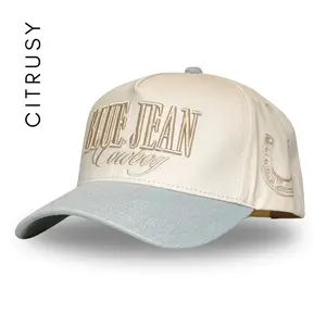 BLUE JEAN COWBOY TRUCKER HAT - DENIM