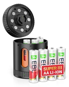 EBL Rechargeable AA Lithium Batteries Ⅲ 3600mWh with Charger