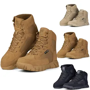 Men's Tactical Boots 6 Inches Lightweight Military Boots Breathable Outdoors Desert Boots Hiking Work Boots  hikingboots waterproof seek way male sport tactical boot