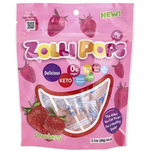 Zollipops Suckers, Strawberry, 3.1 oz (88 g)