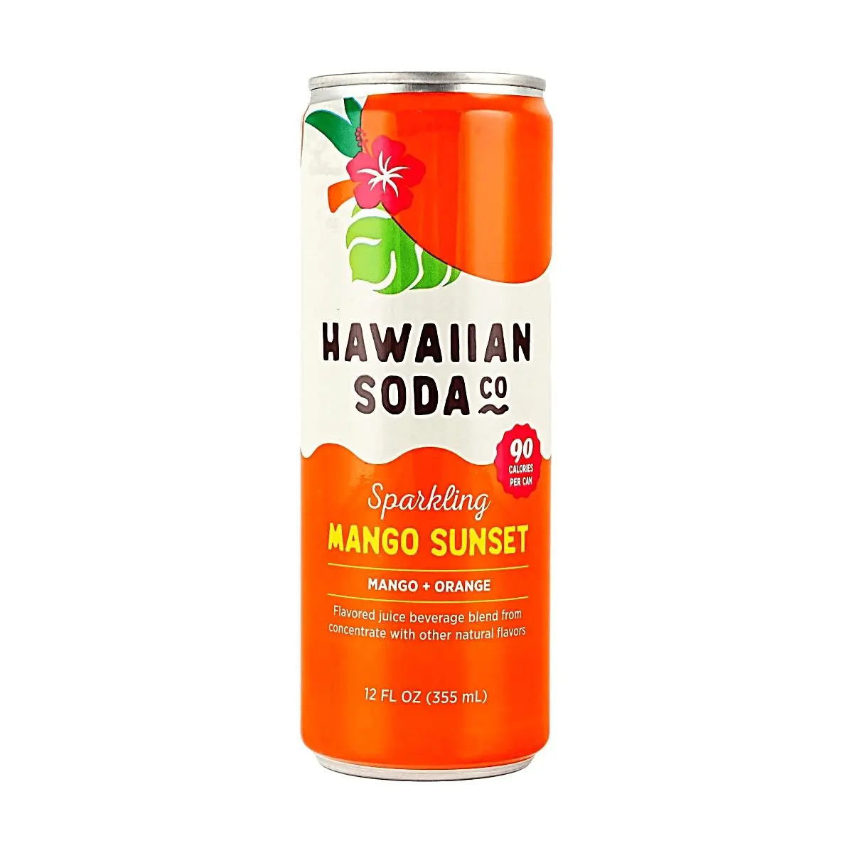 HAWAIIAN SODA CO Mango Orange Soda 12oz - Tropical Flavor, Refreshing Citrus Drink