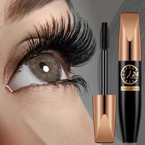 Big Eye Premium Rolling Volumizing Mascara - Waterproof 8D Fiber Eyelash Lifting, Rolling and Lengthening Formula, with curling brush head, all-day anti-smudging, black mascara, anti-smudging makeup, exquisite tube packaging, no caking application.