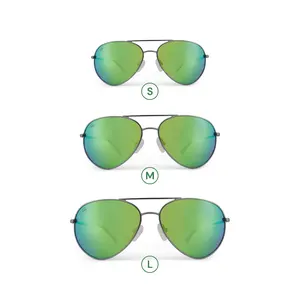 Bodacious Lime S-M-L Unisex Aviator Sunglasses - Modern Lightweight, No-Slip Design with Green Mirror Polarized Lenses