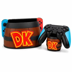 3D Printed DK Barrel Switch Dock & Pro Controller Stand | Gaming Desk Organizer