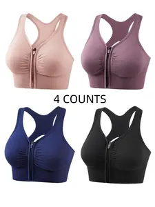 Women's Plus Size Backless Zipper Vest Style Yoga Top, Tight-Fitting All-Season Workout Tank, Moderate Fabric Comfort Wear, Compression Tops, Hollow Back Activewear, Yoga Clothes