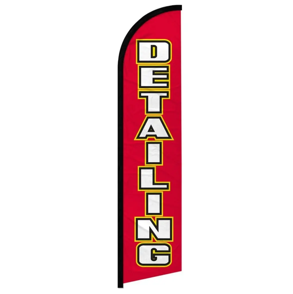 Large Windproof Polyester Decorative Banner Flag with Curved Sleeve, Festive & Party Decoration Supplies, Home Backdrop