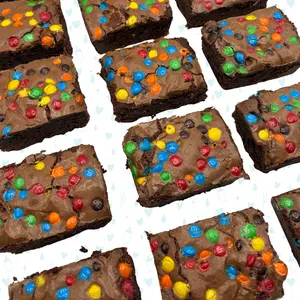 Ginger's Signature Lactation Brownie with Colorful Candy -6 Individually Sealed Baked Chocolatey Fudgy Snack for Breastfeeding