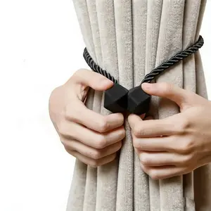 Magnetic Curtain Holdbacks, Non-Drill Magnetic Hooks, Elegant Modern Style, Suitable for Heavy Curtains, Random Colors, Set of 1/3/5