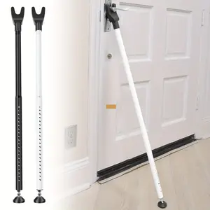 1 Pack Door Safety Lock Bar 44-55 Inch Adjustable Door Stopper Removable Sliding Door LockBar for Sliding Glass Doors