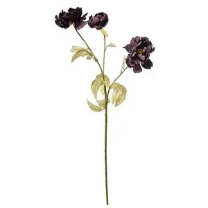 27.5" Silk Peony Spray Plum