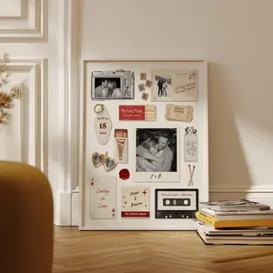 Personalized Matchbook Print, Custom Couples Wall Art, Romantic Anniversary Gift, Printed or Framed Valentine’s Day Decor, Matchbook poster