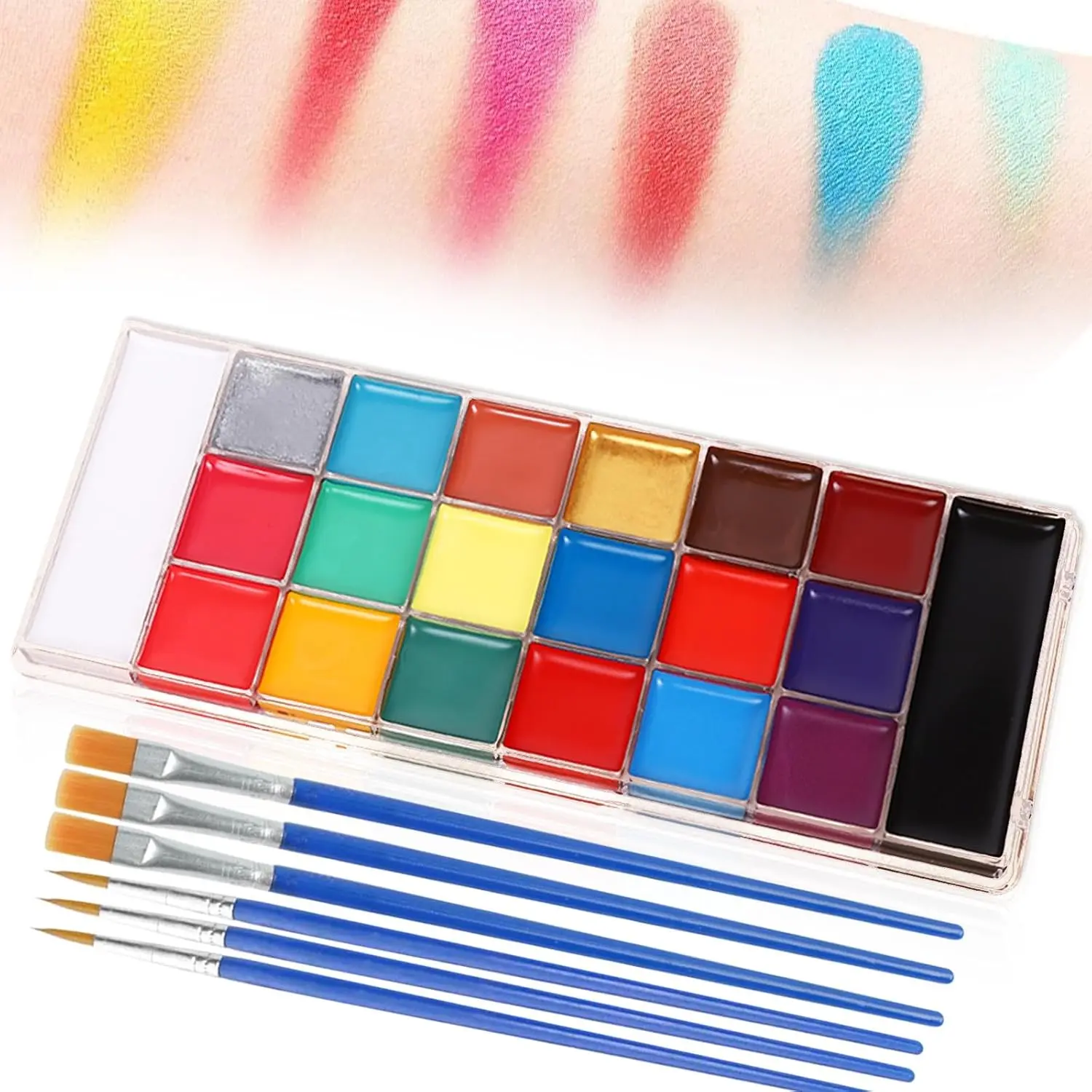 Face painting kit, professional face painting kit, 10 professional brushes, Halloween adult makeup. yera   pastel  makeup halloween makeup kit Travel Ready Multi-Use matte  eyeshadow  stone     eyeshadow palette Glam Pack Glitter Flawless    body paint