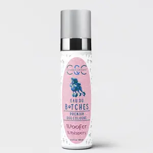 Eau Du Btches - Woofer Whispers Premium Dog Cologne, 3.4 fl oz- All-Natural & Alcohol-Free - Luxury Long Lasting Scent