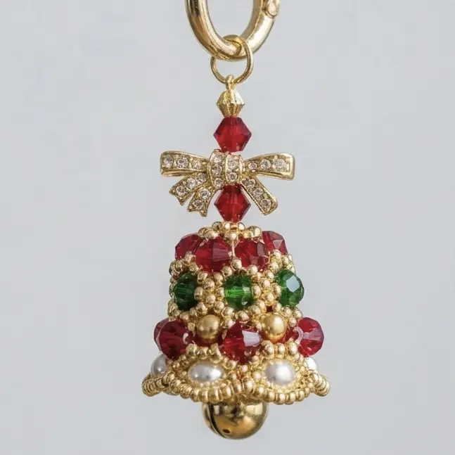 “Holiday Bell of Wishes” – Hand Sewing Crystal Charm