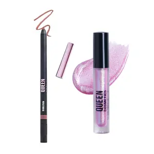 Celestial Crush Lip Kit - Bubblegum On Lock Lip Liner & Moonstone Gloss - Creamy Retractable Liner & Crystal Sheer Gloss - Soft Radiant Chic Look - Lipgloss