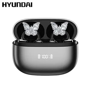 HYUNDAI Clipbuds 7 Clip-on Design Wireless Headphones, Powerful Sound Effects for Music, Dustproof & Waterproof Sports Earbuds for Running, Workout, Audio