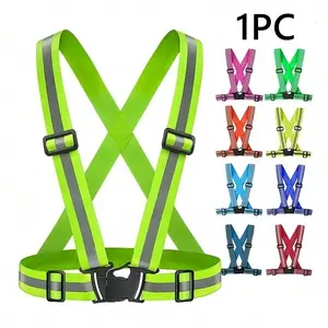 Adjustable Reflective Vest for Adults, Breathable Safety Gear, Available in Five Colors, Ideal for Night Running, Walking Dogs, Cycling, Outdoor Sports Gear, Outdoor Sports Equipment