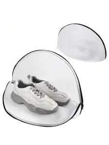 LMMAKE Premium Polyester Mesh Bag for Shoes & Sneakers - 1/2pcs Multi-Protection Wash Laundry Net with Durable Zipper for Travel & Daily Use - Breathable Snag-Free Design - Washer Cleaning Ventilated Laundry Hamper Set