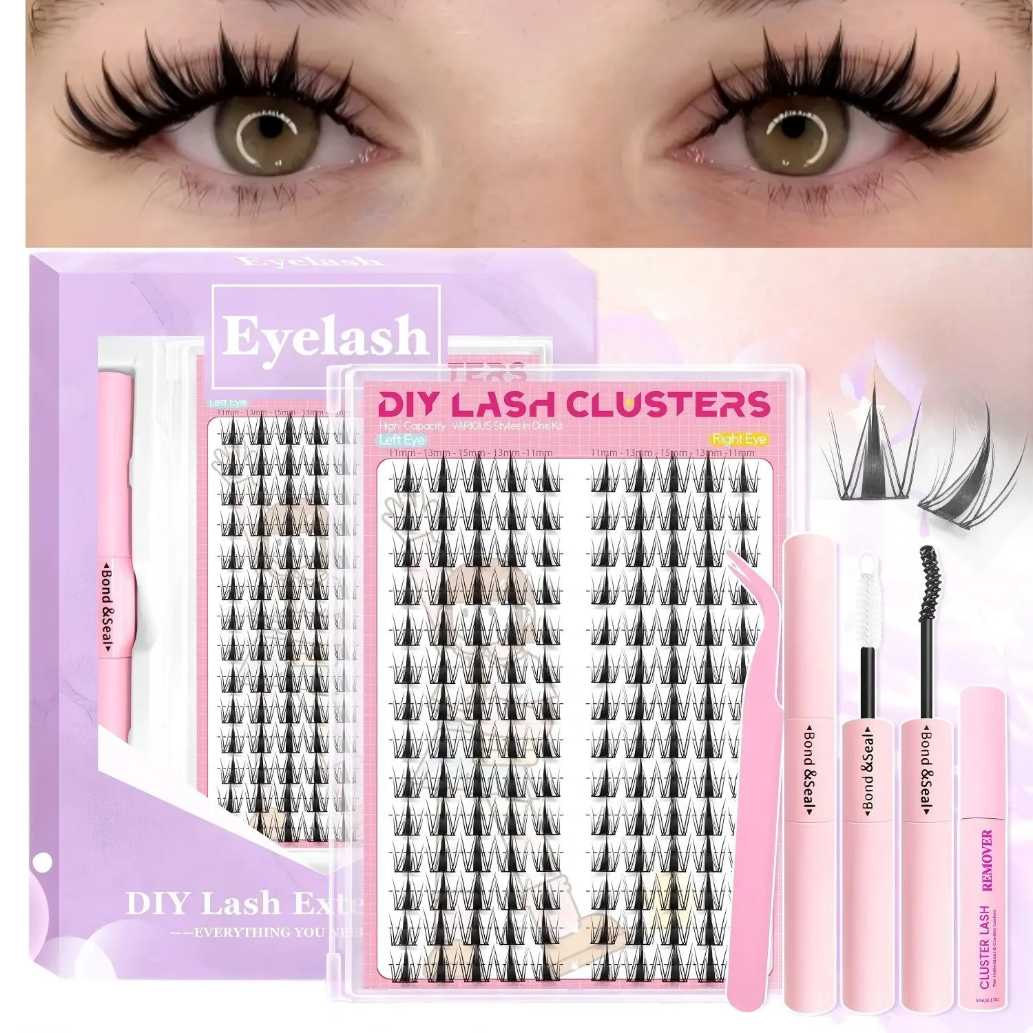 Fairy Lash Clusters Kit Spiky Manga Cluster Eyelash Extensions Kit Wispy Eyelash Clusters with Spikes Anime Cluster Lashes Extensions Kit Spiky Individual Lashes Salon Look for Daily Work & Parties by Sosiaycici Makeup Cosmetic