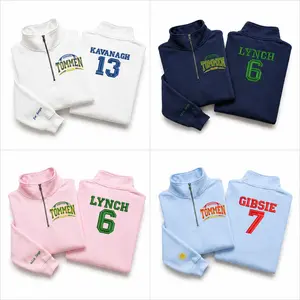Boys of Tommen Embroidered 2 side Quarter Zip Sweatshirt, Johnny Kavanagh 13, Lynch Joey 6, Gibsie Gibson 7, Hughie Biggs 10, Tommen College Crewneck Fabric Menswear