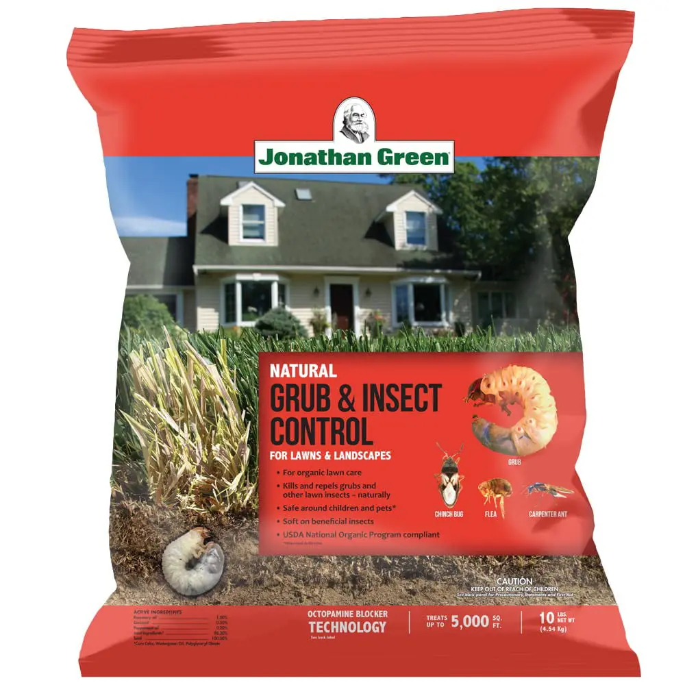 212 MAIN Organic Grub & Insect Control Granules, Natural Plant Oils-Based Lawn Pest Repellent & Killer, Environmentally Friendly, 5000 sq ft Coverage, 5kg Outdoor Treatment, Square Feet
