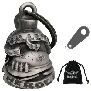 Dream Apparel Christmas/Halloween Bell, Gremlin/Guardian Motorcycle Bell/Motorcycle Key Chain for Bikers Women Men W/Hanger,Biker Bell for Riders,Good Luck Riding Bell Spirit Bell Moto Accessories