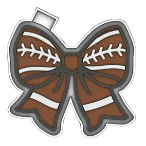 Football Bow Freshie Mold-Versatile Durable Silicone for Resin Casting Soap Making Candle Crafting Clay Work and Baking