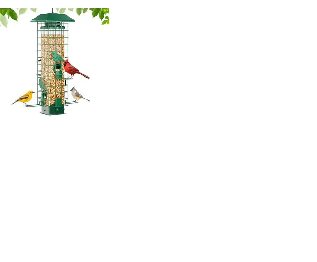 Woodlink NA31586 16 in Sunflower Wild Bird Seed Feeder Green Durable Design for Outdoor Use Perfect for Bird Lovers