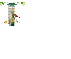 Woodlink NA31586 16 in Sunflower Wild Bird Seed Feeder Green Durable Design for Outdoor Use Perfect for Bird Lovers
