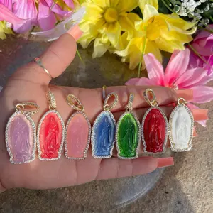 virgencita  necklace gold plated