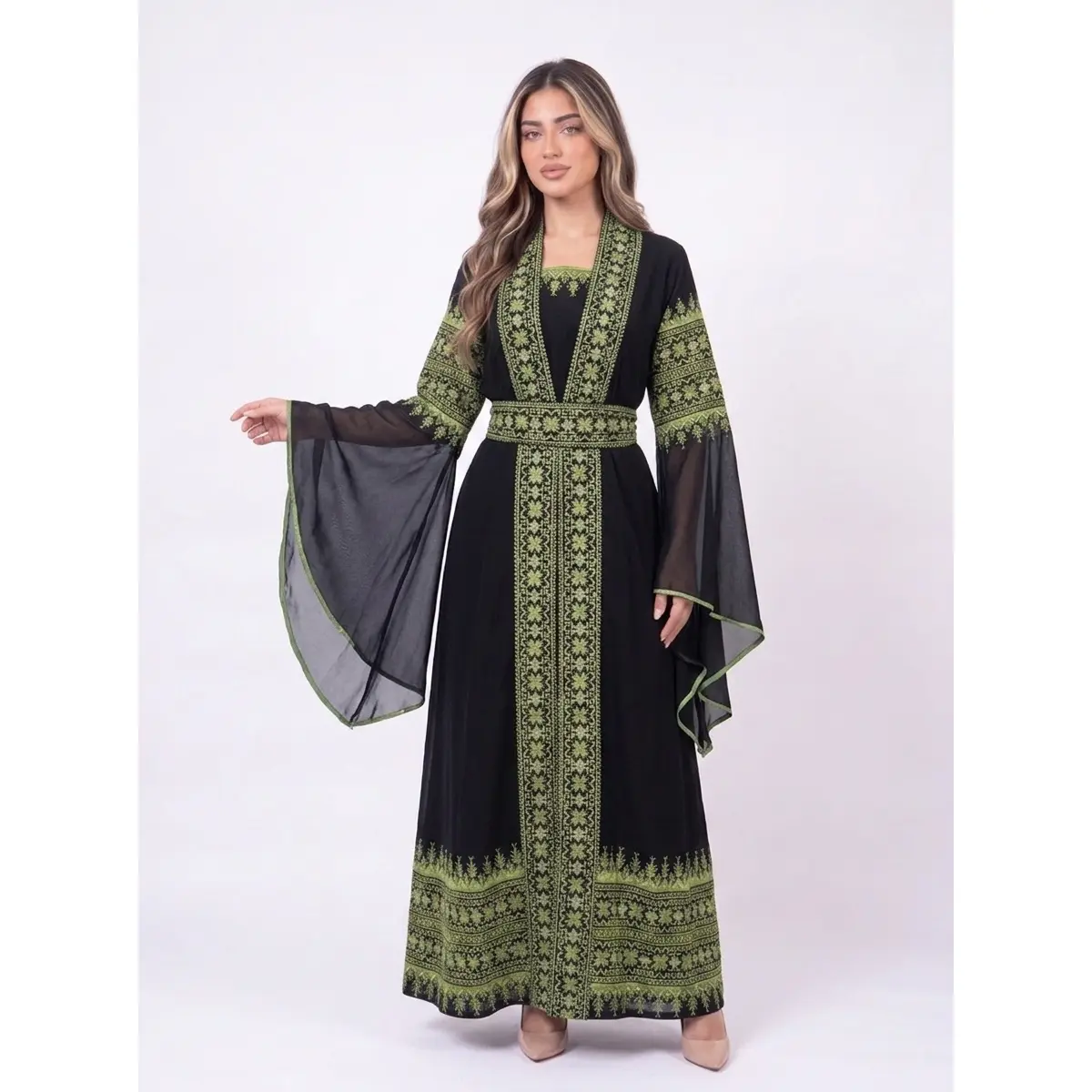 Najmah Thobe Set - Women’s Embroidered Dress, Perfect for Eid Dress, Ramadan, Gifts for Her, Abaya, Eid Dresses 2026 Traditional Pattern