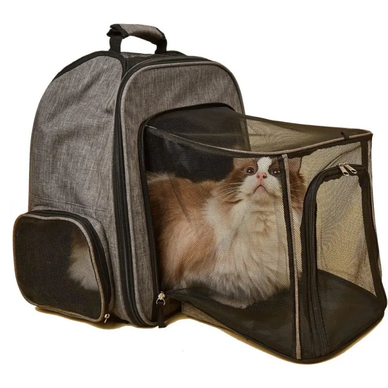 Nw3Lbs Expandable Cat Backpack Carrier, Outdoor Adventures Portable Breathable Folding Cat Backpack Carrier for Puppy Travel Hiking Camping