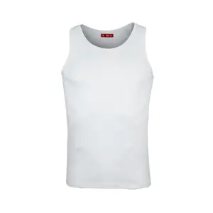 6 Pack - S&W Men's Plain Round Neck Tank Tops