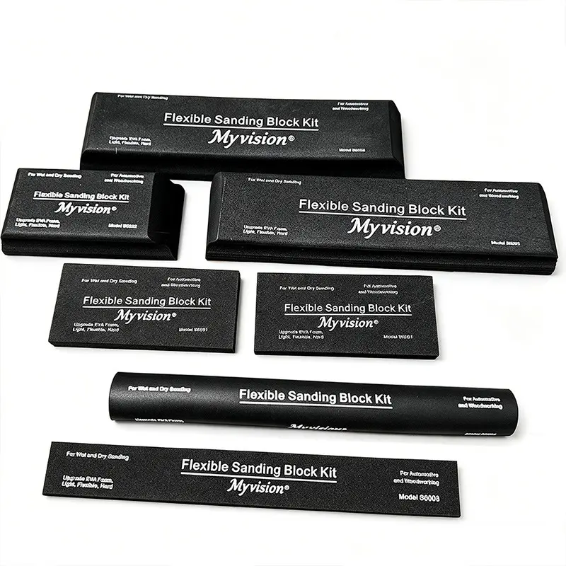 7 Pieces Wet Dry Sanding Blocks for Car & Wood Sanding, Matte Block Set, Ideal for Automotive and Wooden Surface Finishing, Sanding Pads, Sanding Tool