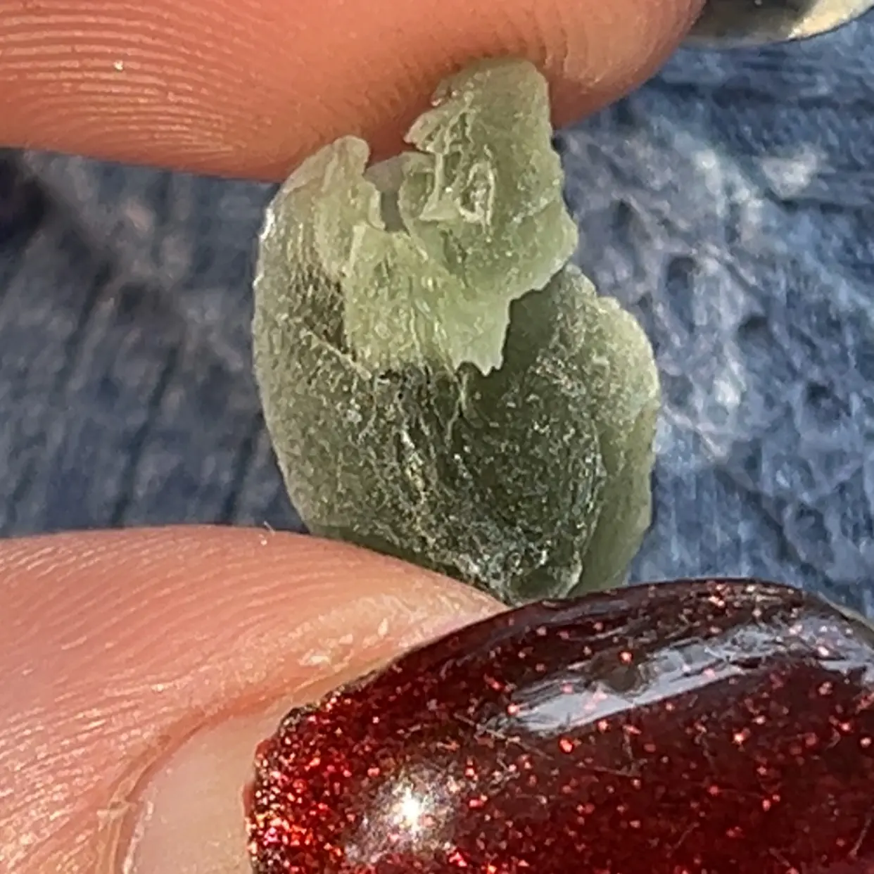 Microshift Moldavite Natural Shape Stone Piece, Semi-Finished Semiprecious Stone for Jewelry Accessories & Derivatives Components