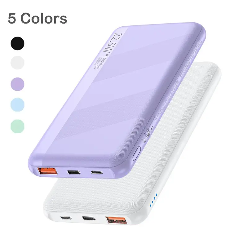 Portable Type-C 22.5W Fast Charging Power Bank, 10000mAh Phone Charging Power Bank for Summer, Portable Charger Compatible with iPhone & Samsung Galaxy Phones & Huawei Phone, Smartphone Accessories