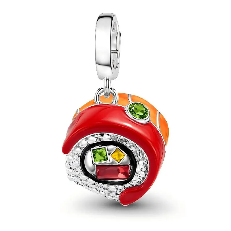 Gnoce Japanese Sushi Shape Elegant Charm Bracelet - Platinum-Plated Silver Blend Accessory for Casual, Formal Fashion Jewelry Bangles