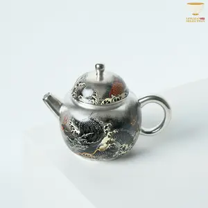 【Dragonfish Frolic Teapot】Dehua White Porcelain