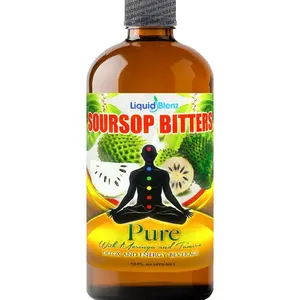 Liquid Blenz Pure Soursop Bitters with Moringa & Turmeric | Herbal Detox & Natural Energy Support | 16 fl oz