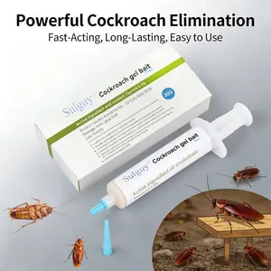 Sulguy Cockroach Gel Bait, 1 Tubes x 30-Grams, 1 Plunger and 1 Tips, German Roach Insect Pest Control, Indoor and Outdoor Use, Roach Killer Gel for American, German and Other Major Cockroach Species,summervibes