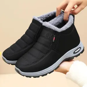 Women's Snow Boot For Outdoor - Warm Fur Lined Winter Snow Boots Waterproof CasualComfortable Warm Thermal Lined Shoes, All MatchSneakers For Daily Wear